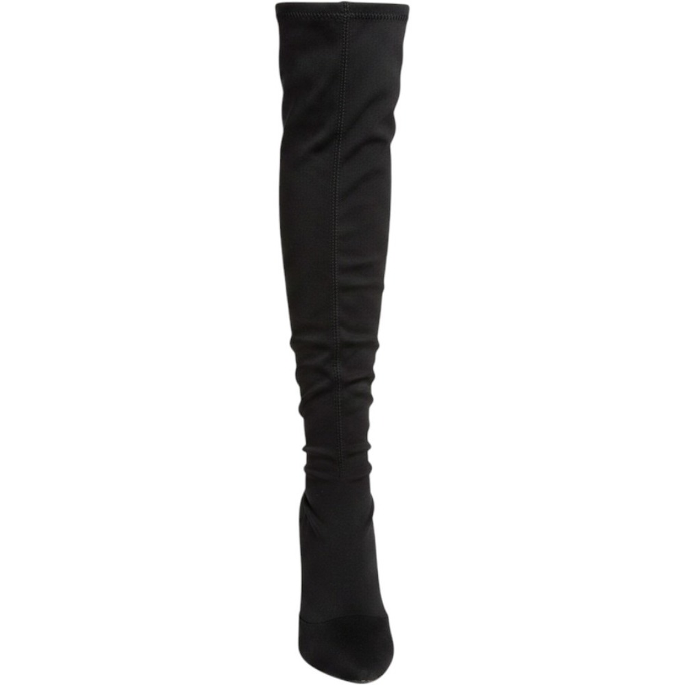 Nine West Sinisterm Black Over The Knee Stretch Boots Stiletto Heel Womens 7M